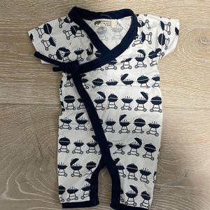 Monica + Andy Sweet Baby B Romper 0-3 Months Grill Master